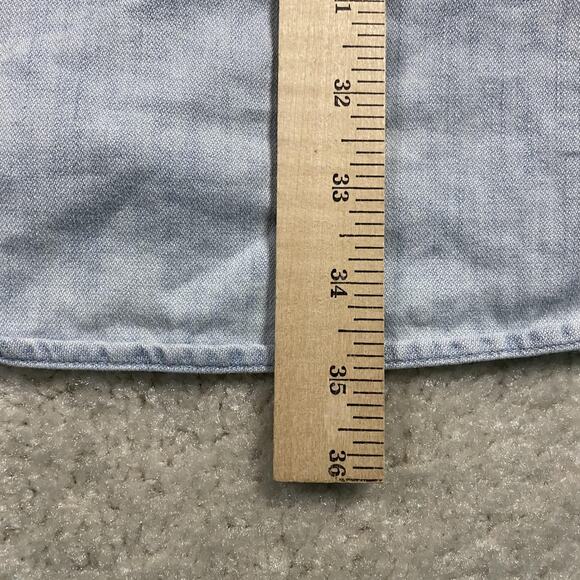 Frank & Eileen Mary Shirtdress Womens XS Light Blue Chambray Denim Button Front - Picture 7 of 8